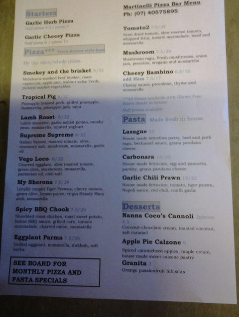Martinelli Pizza Bar - Sydneys Hotel 1